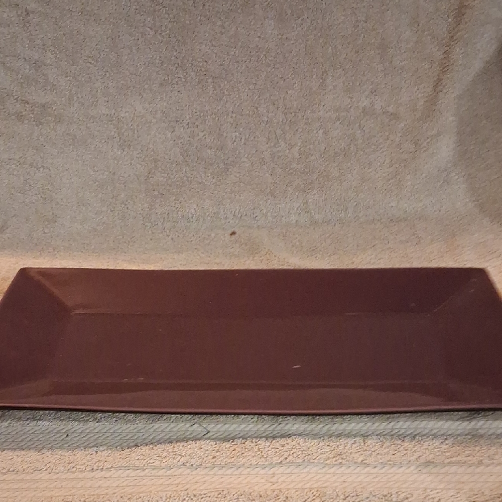 PartyLite Brown Rectangular Serving Platter